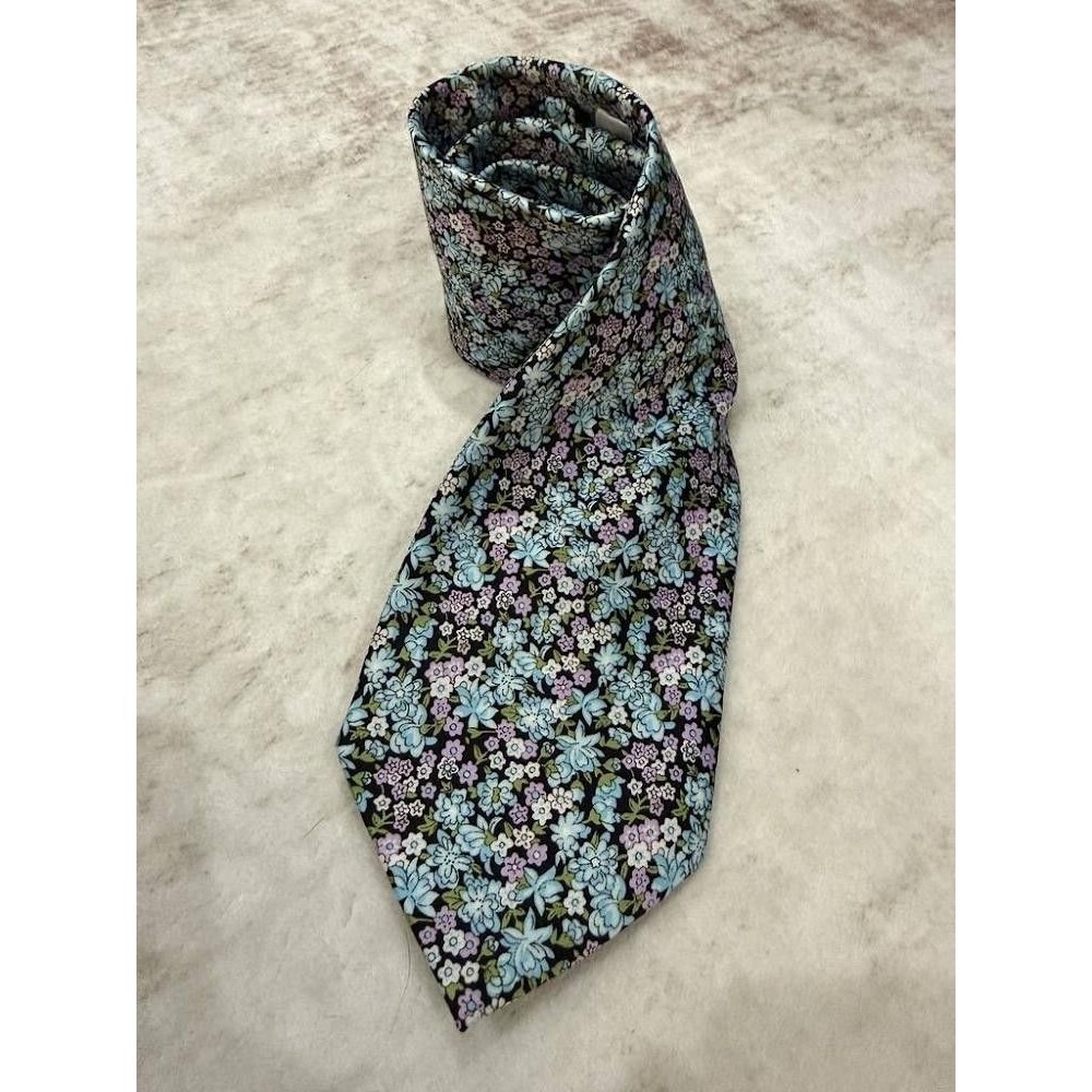 Pierre Cardin Vintage Pastel Floral Calico Necktie